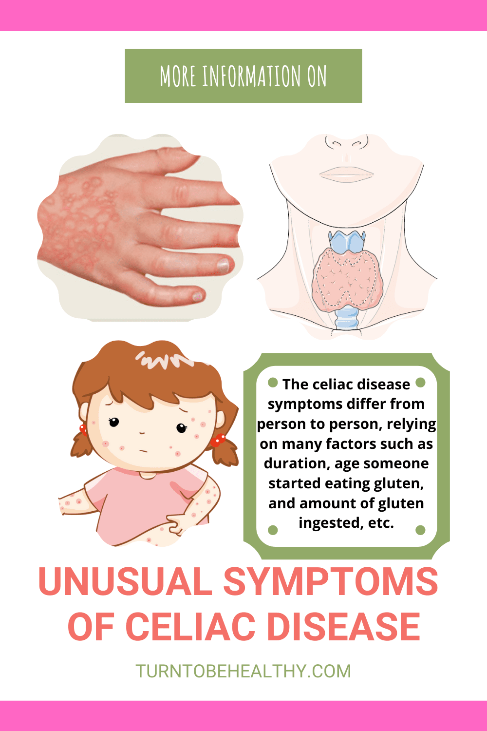 Complications of Celiac Disease - Causes, Interesting Facts, Skin and weird Symptoms of Celiac Disease. Untreated celiac disease can cause many different symptoms and complications. We will look more in-depth at the complications of celiac disease, its symptoms, its causes, and interesting facts about it. We will give you also interesting facts about celiac disease.
